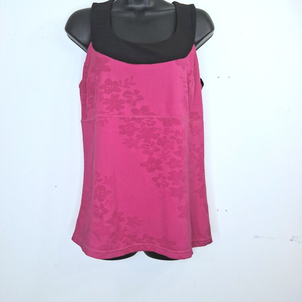 Xersion Activewear Workout Tank Top Size XL Fitted Layered Double Strap Gymwear